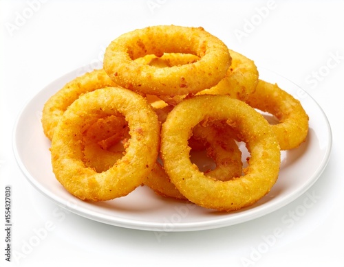 Onion rings on a plate.