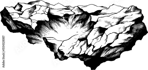 Coal chunk and compressed layer textures for design prints