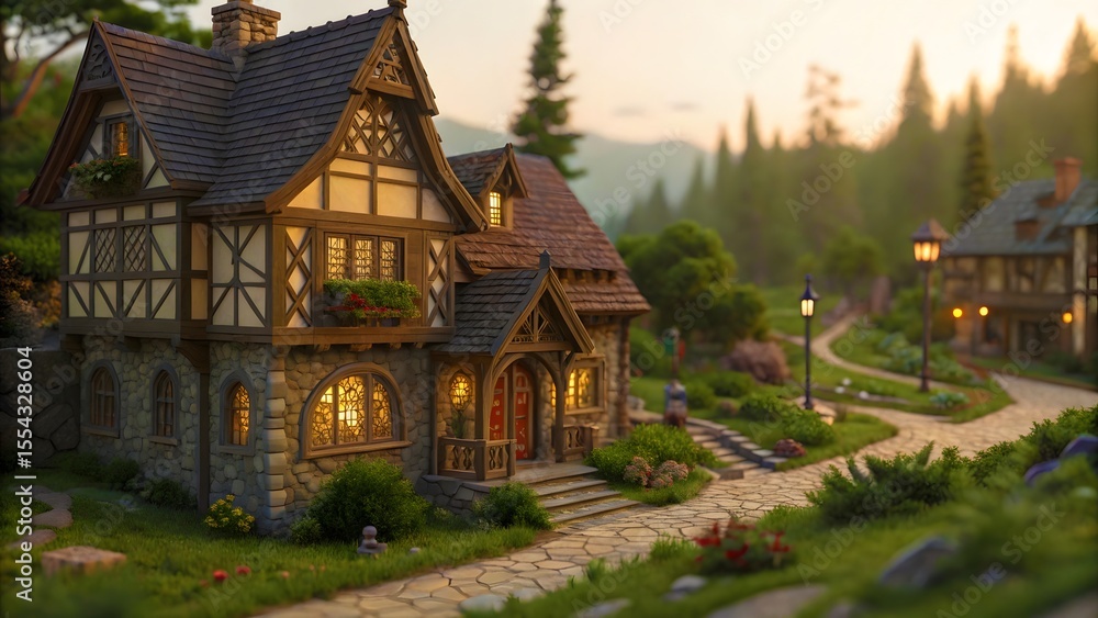 Fototapeta premium old village in the village