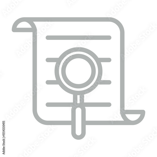 Proofreading Vector Line Grey Icon Design