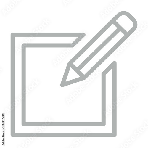 Editing Mark Vector Line Grey Icon Design