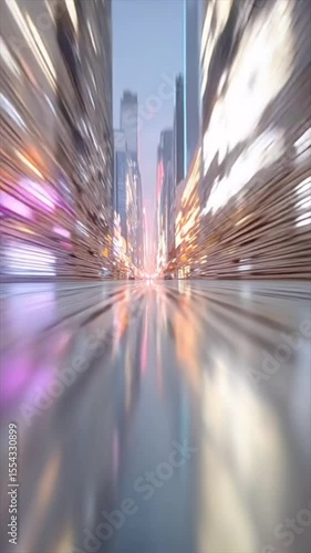 street at high speed vertical video 