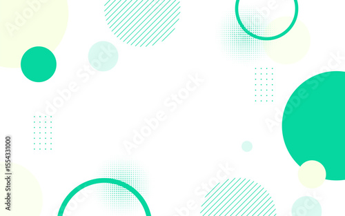 Geometric background green color circle shape modern background .Halftone.