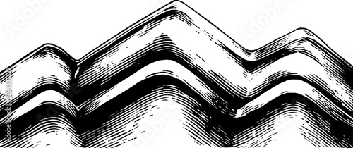 Vintage geometric chevron pattern with fold crease effect for design projects