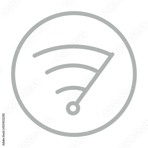 Network Speed Vector Line Grey Icon Design
