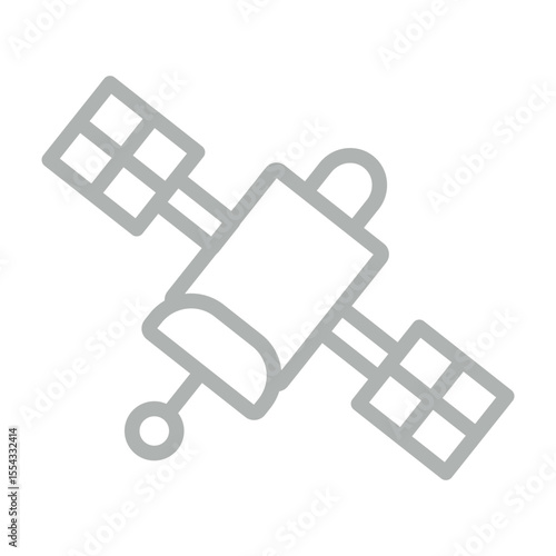 5G Satellite Vector Line Grey Icon Design
