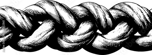 Intricate knotwork motif and rope twist design for artistic decoration and craft