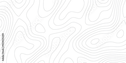 Abstract topographic white and gery contours map background- Vector Background.

