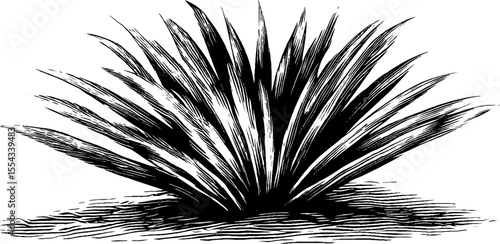 Porcupine quill pattern with fur outline design for artistic decoration