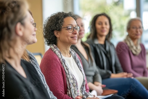 Attentive Women in a Supportive Group Meeting