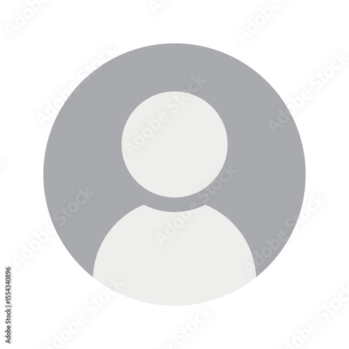 Blank Avatar Vector Art Round Icon