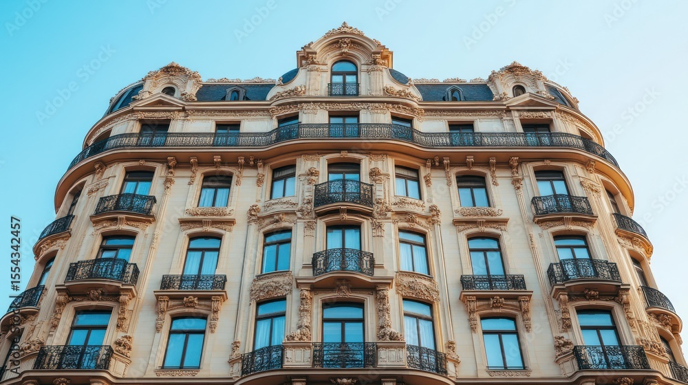 Fototapeta premium Ornate facade of a historic building