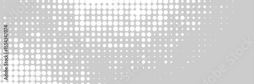 Set of halftone dots gradient pattern texture isolated on white background. Straight dotted spots using halftone circle dot raster texture. Vector blot half tone collection.