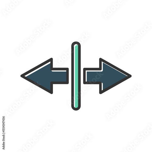 Separation Vector Icon Design