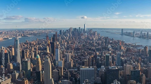 Wallpaper Mural Stunning Aerial View Showcases Manhattan Skyline and New York Harbor During Late Afternoon Torontodigital.ca
