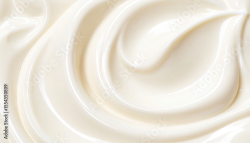 Creamy White Swirls Texture Closeup