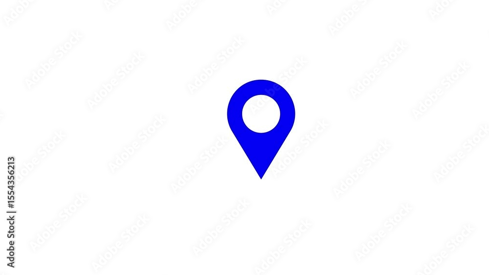 Blue map pointer icon for location and navigation design Blue map pointer icon for location and navigation design