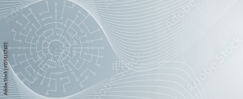 Abstract circuit board electronics technology concept data science background