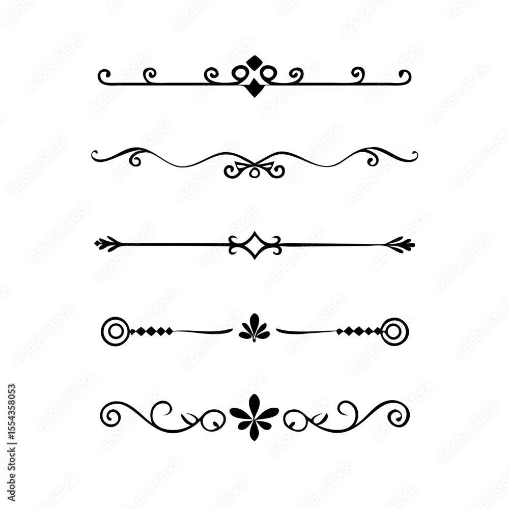 Vector dividers calligraphic line element.Set of Black Hand Drawn Rustic Doodle Design Elements. Decorative Floral Swirls, Scrolls, Text Frames, Dividers. Vintage Vector Illustration.
Vector dividers calligraphic line element.Set of Black Hand Drawn Rustic Doodle Design Elements. Decorative Floral Swirls, Scrolls, Text Frames, Dividers. Vintage Vector Illustration.