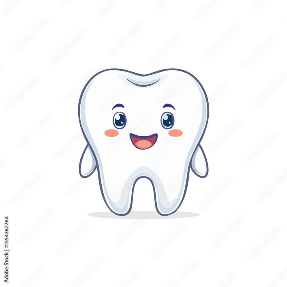 Cute Chibi Style Tooth Character with Bold Outlines in Simple Flat Vector Design
Cute Chibi Style Tooth Character with Bold Outlines in Simple Flat Vector Design