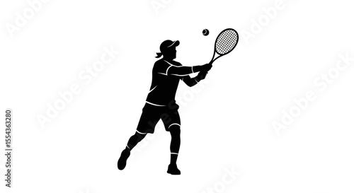 Abstract tennis player