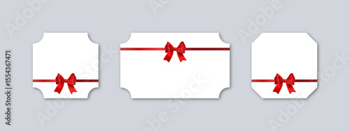 Weihnachtliche Schilder mit Schleife