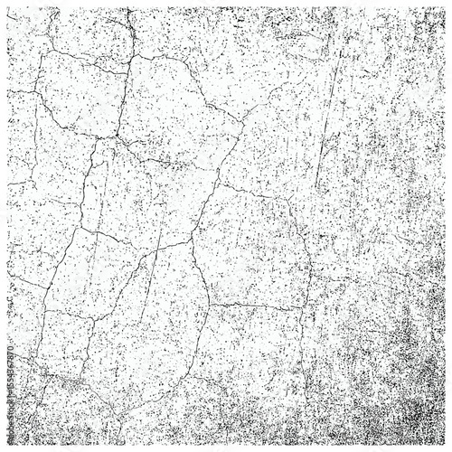 Vintage Grunge Texture Vector – Distressed Worn Background with Faded Cracks and Scratches for Retro T-Shirt Design