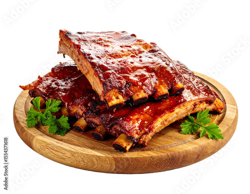 Traditional Carolina Style Ribs in Barbecue Setting
