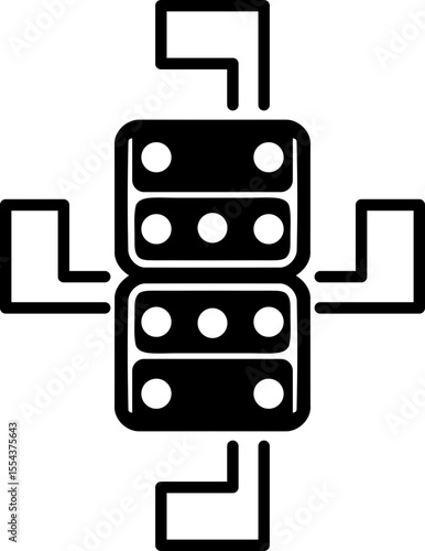 Data Center Server Rack & Network Hardware Icon