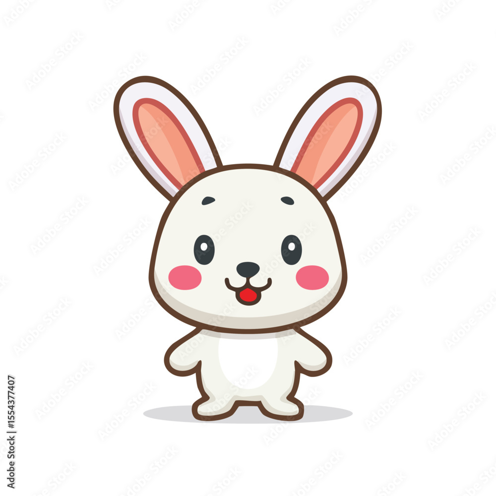 “Minimal Flat Vector of Bunny Rabbit with Bold Black Outline Happy Expression No Gradient” “Minimal Flat Vector of Bunny Rabbit with Bold Black Outline Happy Expression No Gradient”