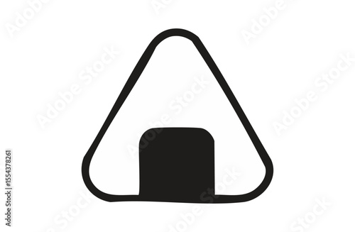 おにぎりを描いたシンプルなアイコン素材