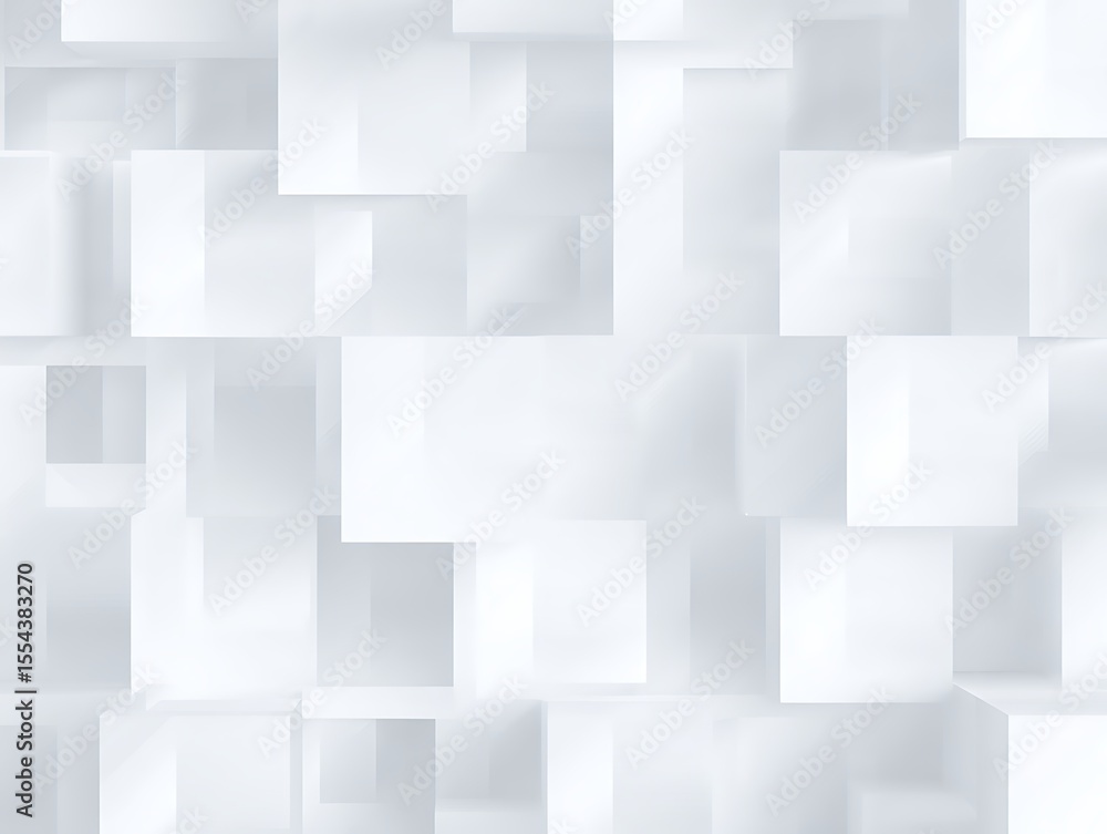 Abstract white geometric cubes soft lighting Abstract white geometric cubes soft lighting