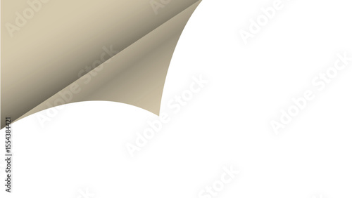 Transparent Background: A subtle brown paper curl or page peel effect in the top-left corner, ideal for adding depth or revealing content.
