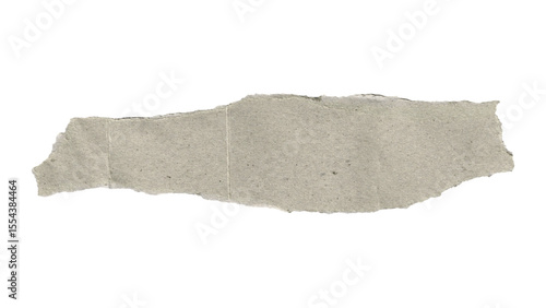 Transparent Background: A horizontal, light brown paper strip with ragged, uneven torn edges and subtle creases, perfect for rustic designs.
