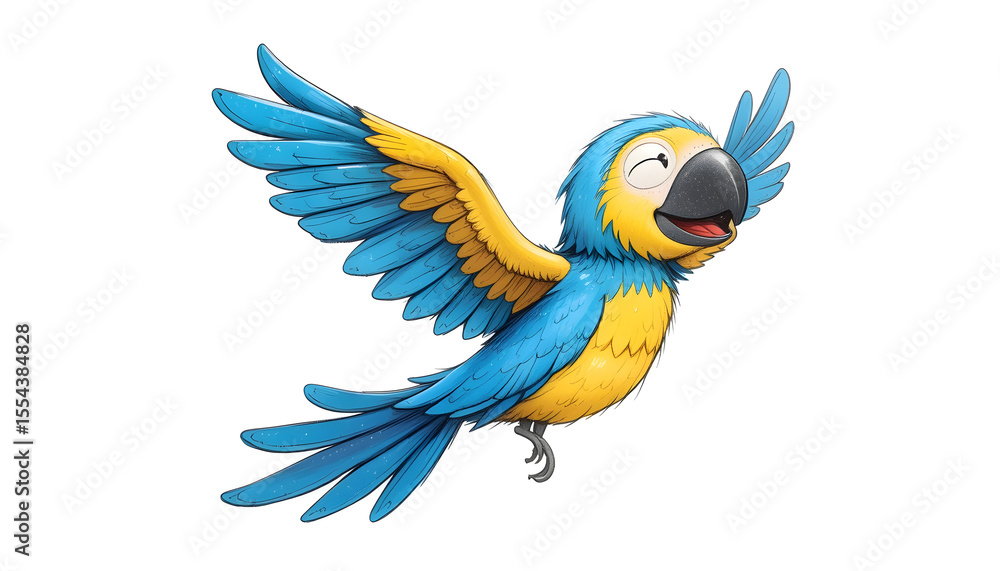 Obraz premium blue and yellow macaw isolated