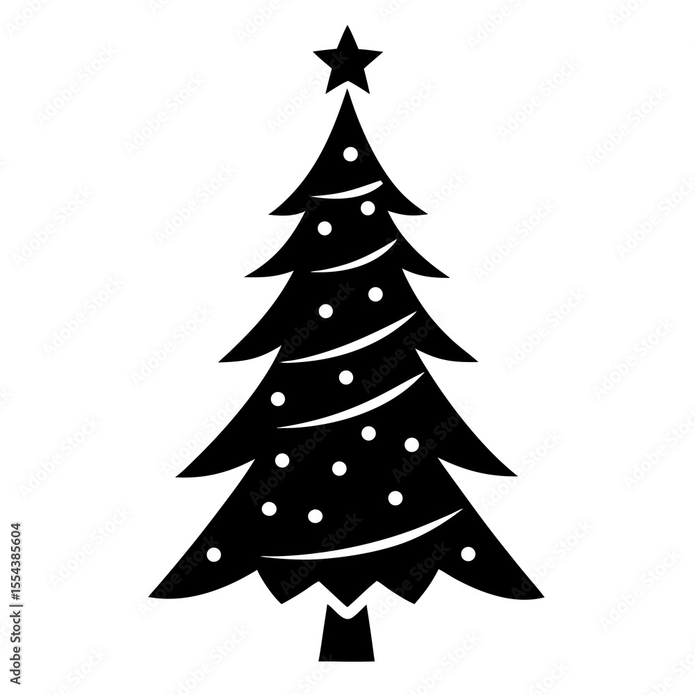 Obraz premium christmas tree vector illustration