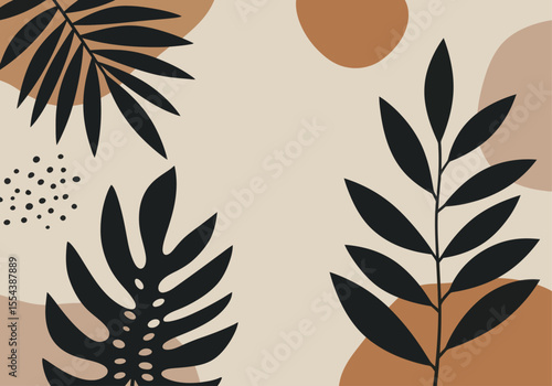 vector seamless pattern with leaves