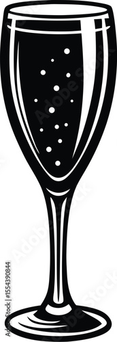 Silhouette of a Champagne Glass