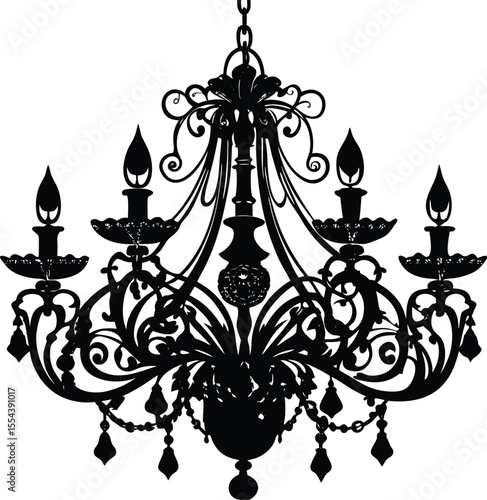Silhouette of a Chandelier