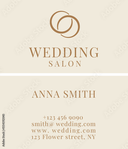 Elegant Wedding Salon Business Card Template
Minimalist and elegant business card design for a wedding salon or bridal consultant.