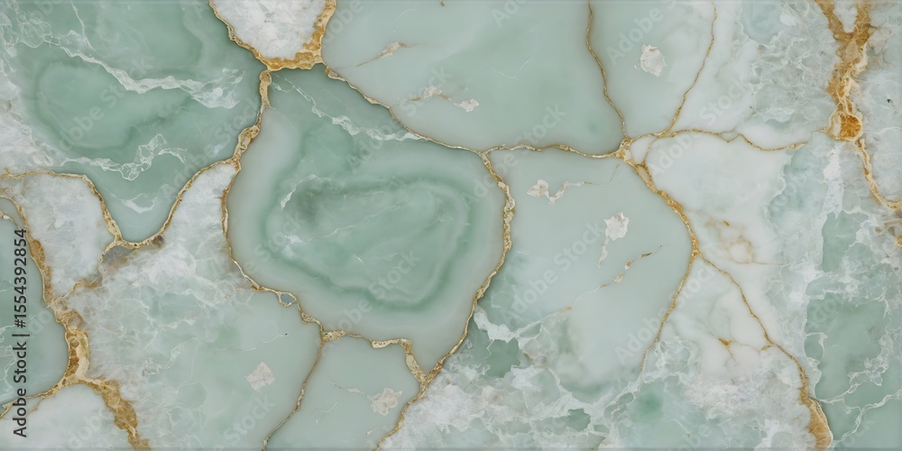 Obraz premium Natural high gloss marble texture surface with luxury green, golden, white and brown combination