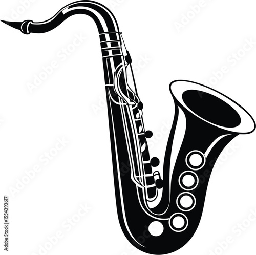 Silhouette of a Saxophone