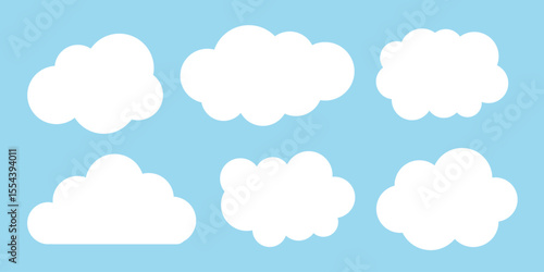 シンプルな雲のベクター フレーム