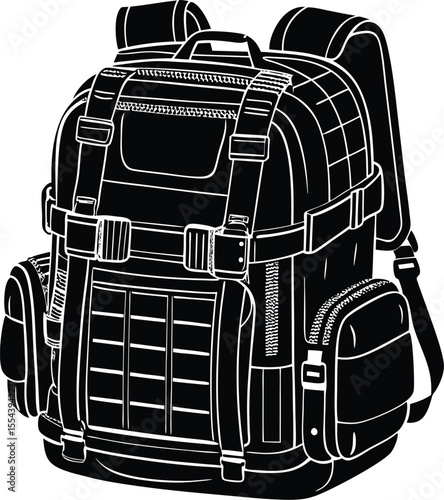 Silhouette of a Tactical Backpack