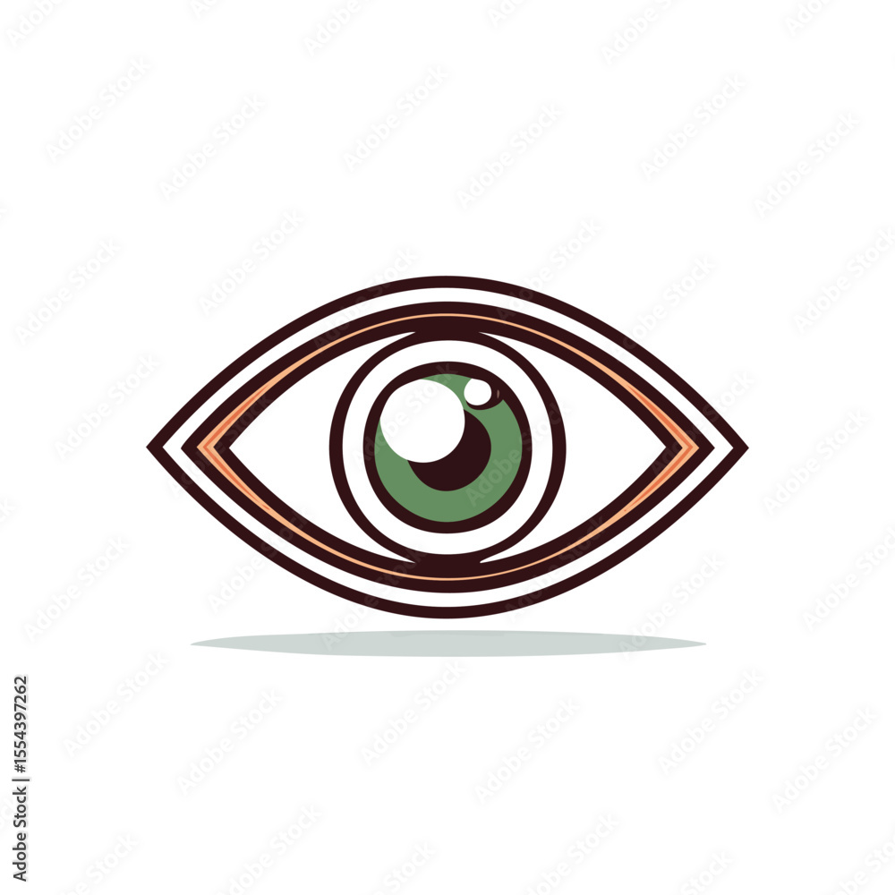 Simple Vector Eye Illustration in Thick Line Logo Style – Minimal Flat Eye Icon for Vision, Optic, or Surveillance Design Simple Vector Eye Illustration in Thick Line Logo Style – Minimal Flat Eye Icon for Vision, Optic, or Surveillance Design