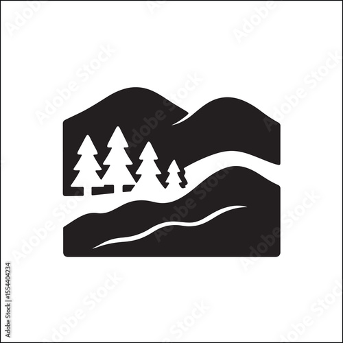Appalachian Mountains Silhouette Icon