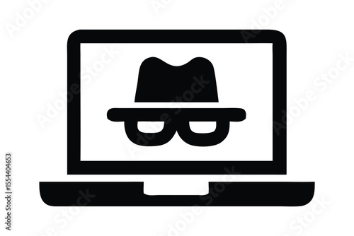 Laptop Icon Showing Online Fraud or Scam