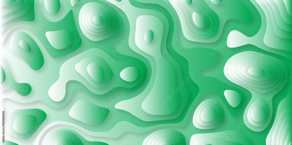 paper cut 3d render topography abstract, beautiful green Background. geometric map relief texture with curved layers and shadow. Realistic papercut decoration textured with wavy vector design. paper cut 3d render topography abstract, beautiful green Background. geometric map relief texture with curved layers and shadow. Realistic papercut decoration textured with wavy vector design.