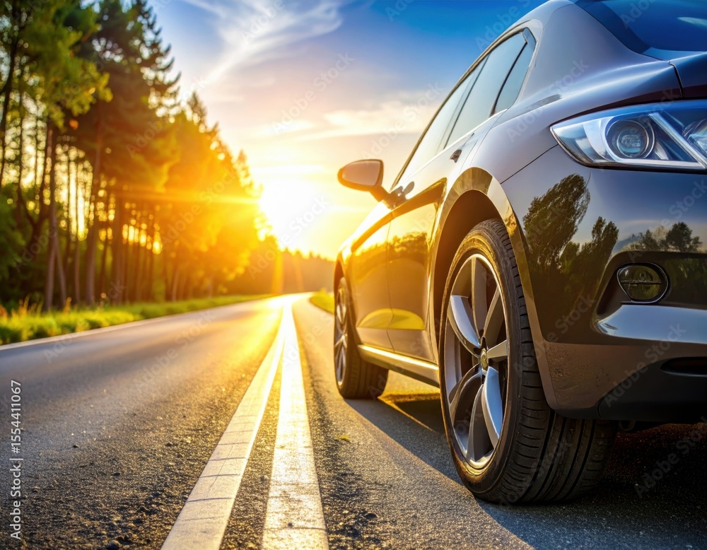 Fototapeta premium car on the road