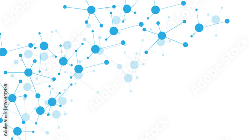 Medical concept with molecule pattern background,chemical molecular structure,connecting blue dots and lines